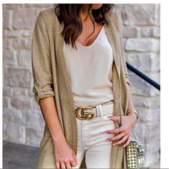 Talbots Gold Cardigan Sweater - Picture 4 of 10